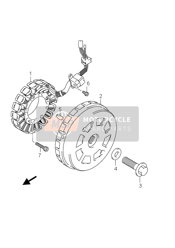 Suzuki AN650A BURGMAN EXECUTIVE 2012 Aimants pour un 2012 Suzuki AN650A BURGMAN EXECUTIVE